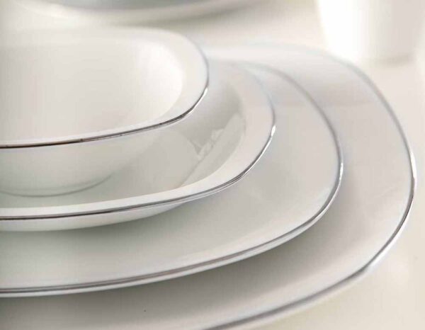 سرویس غذاخوری 98 پارچه چینی زرین ایران سری کواترو طرح سمن