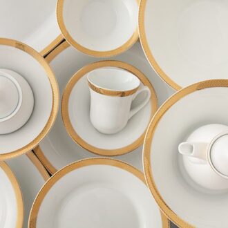 سرویس غذاخوری 108 پارچه چینی زرین ایران سری شهرزاد طرح سه اسلیمی