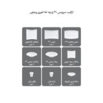 سرویس غذاخوری30 پارچه چینی زرین ایران سری وینچی طرح رویال پلاتینی