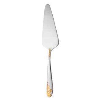 کفگیر سرو کیک ناب استیل طرح امپریال دور طلایی