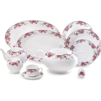 سرویس غذاخوری 102پارچه چینی زرین ایران سری ایتالیااف طرح آران