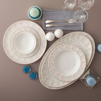 سرویس غذاخوری 29 پارچه چینی زرین ایران سری نئوکلاسیک طرح کاررا گلد