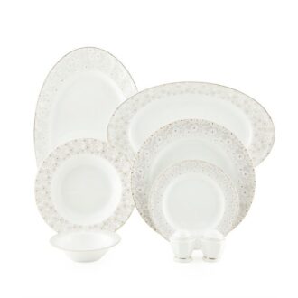 سرویس غذاخوری 29 پارچه چینی زرین ایران سری نئوکلاسیک طرح کاررا گلد