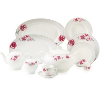 سرویس غذاخوری 102پارچه چینی زرین ایران سری ایتالیااف طرح کردوبا