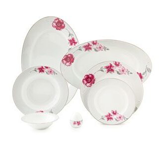 سرویس غذاخوری 28 پارچه چینی زرین ایران سری ایتالیااف طرح کردوبا