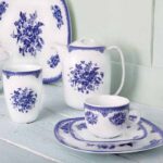 سرویس غذاخوری 98 پارچه چینی زرین ایران سری کواترو طرح فلورانس