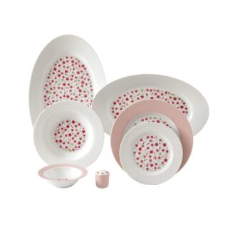 سرویس غذاخوری 28 پارچه چینی زرین ایران سری رادیانس طرح فلورال