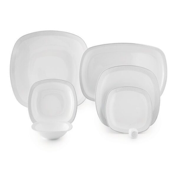 سرویس غذاخوری 27 پارچه چینی زرین ایران سری کواترو طرح لورن پلاتینی 1 سرویس غذاخوری 27 پارچه چینی زرین ایران سری کواترو طرح لورن پلاتینی