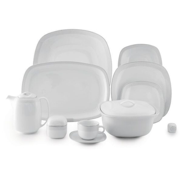 سرویس غذاخوری 98 پارچه چینی زرین ایران سری کواترو طرح لورن پلاتینی 1 سرویس غذاخوری 98 پارچه چینی زرین ایران سری کواترو طرح لورن پلاتینی