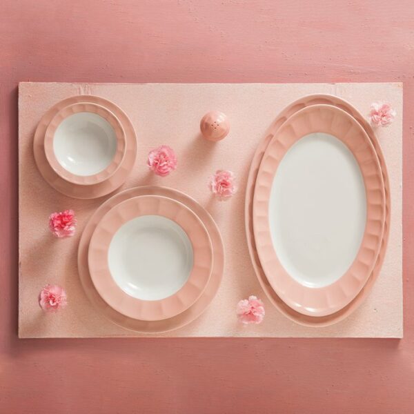 سرویس غذاخوری 29 پارچه چینی زرین ایران سری نئوکلاسیک طرح ماربل