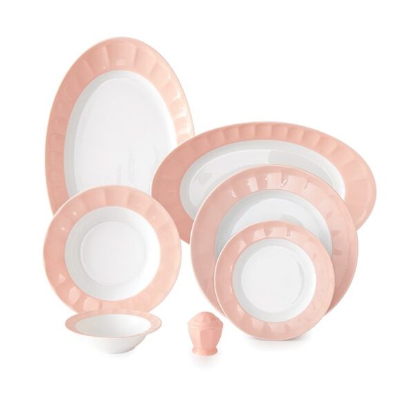 سرویس غذاخوری 29 پارچه چینی زرین ایران سری نئوکلاسیک طرح ماربل