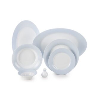 سرویس غذاخوری 35 پارچه چینی زرین ایران سری شهرزاد طرح مریدین آبی