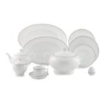 سرویس غذاخوری 102پارچه چینی زرین ایران سری ایتالیااف طرح مون بلان