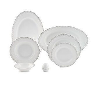 سرویس غذاخوری 28 پارچه چینی زرین ایران سری ایتالیااف طرح مون بلان