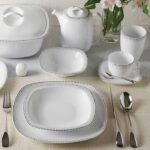 سرویس غذاخوری 98 پارچه چینی زرین ایران سری کواترو طرح مون بلان