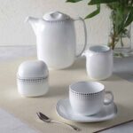 سرویس غذاخوری 98 پارچه چینی زرین ایران سری کواترو طرح مون بلان