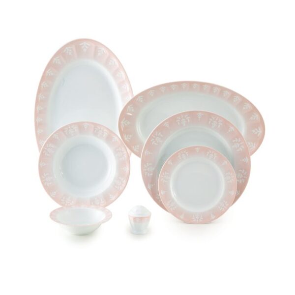 سرویس غذاخوری 29 پارچه چینی زرین ایران سری نئوکلاسیک طرح اوآسیس صورتی 1 سرویس غذاخوری 29 پارچه چینی زرین ایران سری نئوکلاسیک طرح اوآسیس صورتی