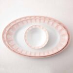 سرویس غذاخوری 29 پارچه چینی زرین ایران سری نئوکلاسیک طرح اوآسیس صورتی