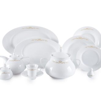 سرویس غذاخوری 108 پارچه چینی زرین ایران سری شهرزاد طرح پرنسس