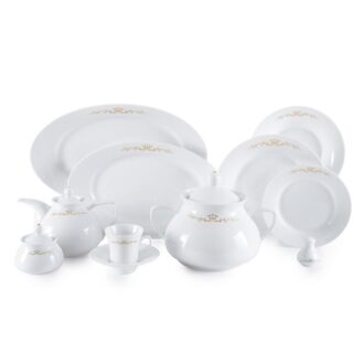 سرویس غذاخوری 108 پارچه چینی زرین ایران سری شهرزاد طرح پرنسس