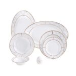 سرویس غذاخوری 28 پارچه چینی زرین ایران سری ایتالیااف طرح روما