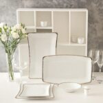 سرویس غذاخوری30 پارچه چینی زرین ایران سری وینچی طرح رویال پلاتینی