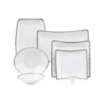 سرویس غذاخوری30 پارچه چینی زرین ایران سری وینچی طرح رویال پلاتینی