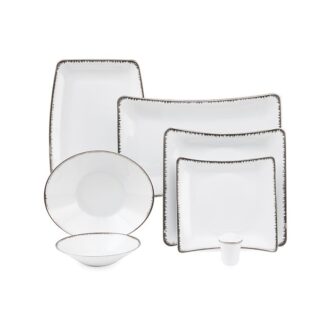 سرویس غذاخوری30 پارچه چینی زرین ایران سری وینچی طرح رویال پلاتینی