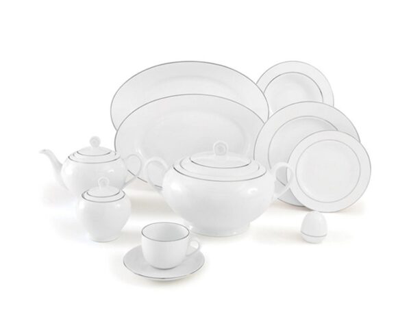 سرویس غذاخوری 102پارچه چینی زرین ایران سری ایتالیااف طرح سمن