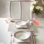 سرویس غذاخوری30 پارچه چینی زرین ایران سری وینچی طرح ساتین