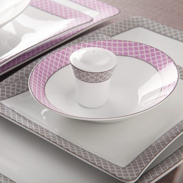 سرویس غذاخوری30 پارچه چینی زرین ایران سری وینچی طرح ساتین