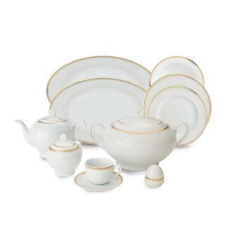 سرویس غذاخوری 102پارچه چینی زرین ایران سری ایتالیااف طرح سپیدار