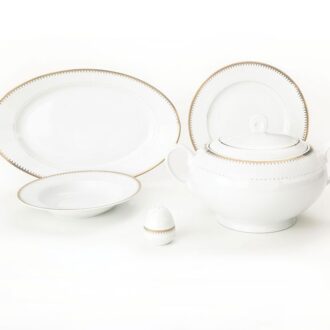 سرویس غذاخوری 102پارچه چینی زرین ایران سری ایتالیااف طرح سپیدار