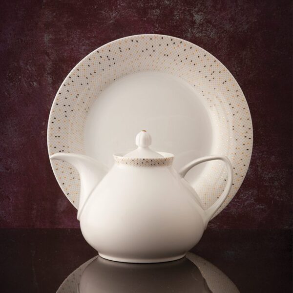 سرویس غذاخوری 108 پارچه چینی زرین ایران سری شهرزاد طرح سان رایز