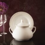 سرویس غذاخوری 108 پارچه چینی زرین ایران سری شهرزاد طرح سان رایز