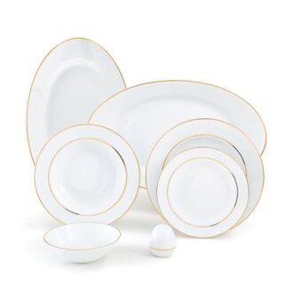 سرویس غذاخوری 28 پارچه چینی زرین ایران سری ایتالیااف طرح زرین