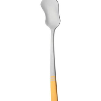 قاشق بستنی خوری ناب استیل طرح فلورانس دور طلا