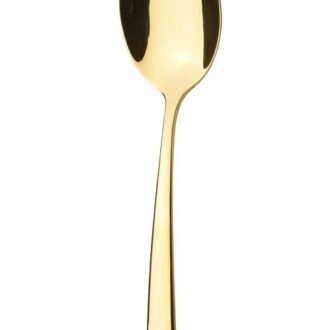 قاشق سرو خورشت ناب استیل طرح فلورانس تمام طلایی PVD