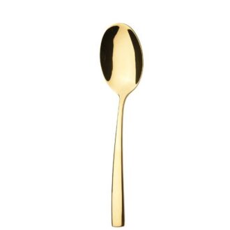 قاشق چای خوری ناب استیل طرح فلورانس تمام طلایی PVD