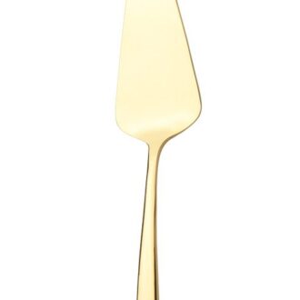 کفگیر سرو کیک ناب استیل طرح فلورانس تمام طلایی PVD